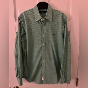 Ralph Lauren Button Down Large Slim Fit EXCELLENT Condition Green